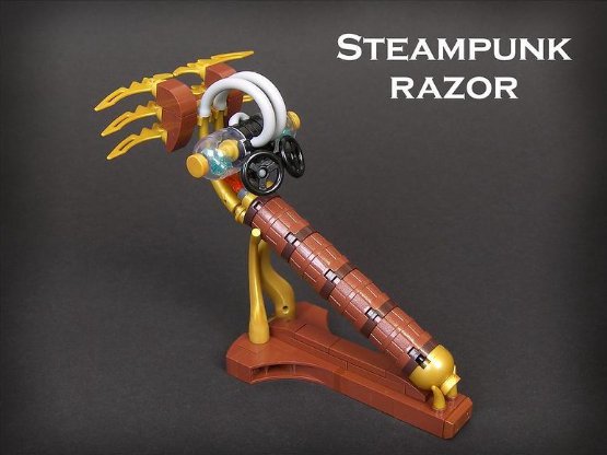 Rasoir steampunk en Lego