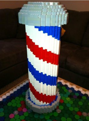 Barber pole en Lego